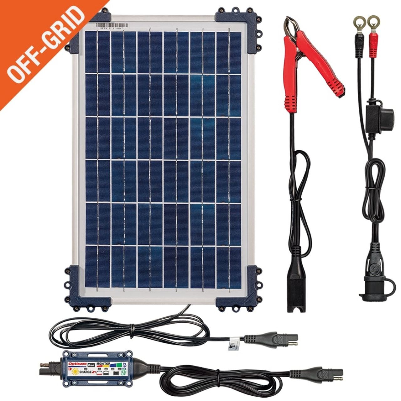 OptiMate Duo Solar Panel 10W Battery Charger Maintainer